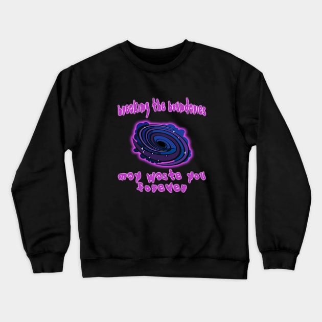 dark black hole Crewneck Sweatshirt by focusLBdesigns